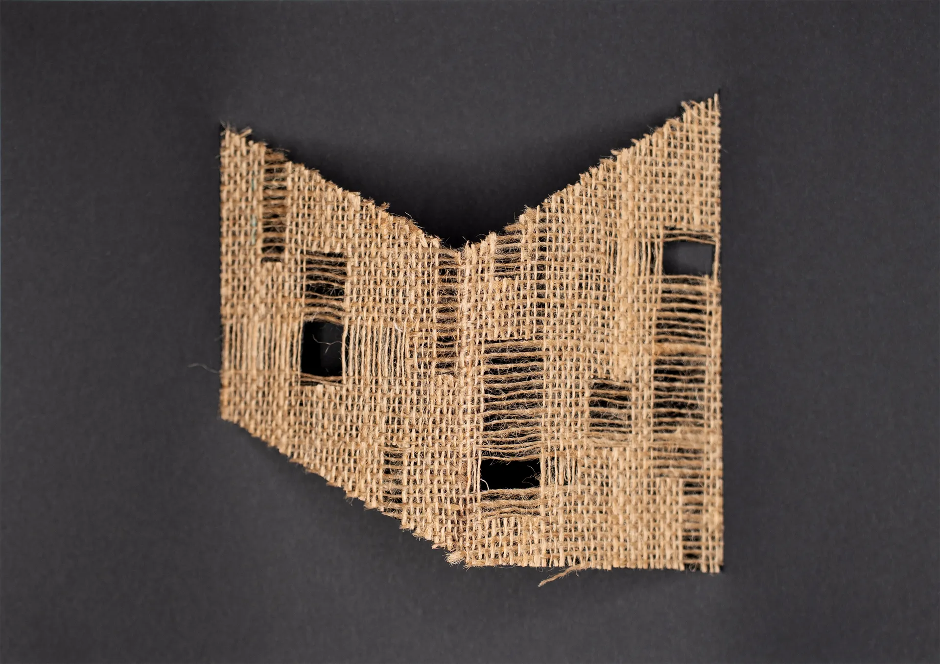 Fold #18, 14 by Urvi Sethna - Jute fabric on paper