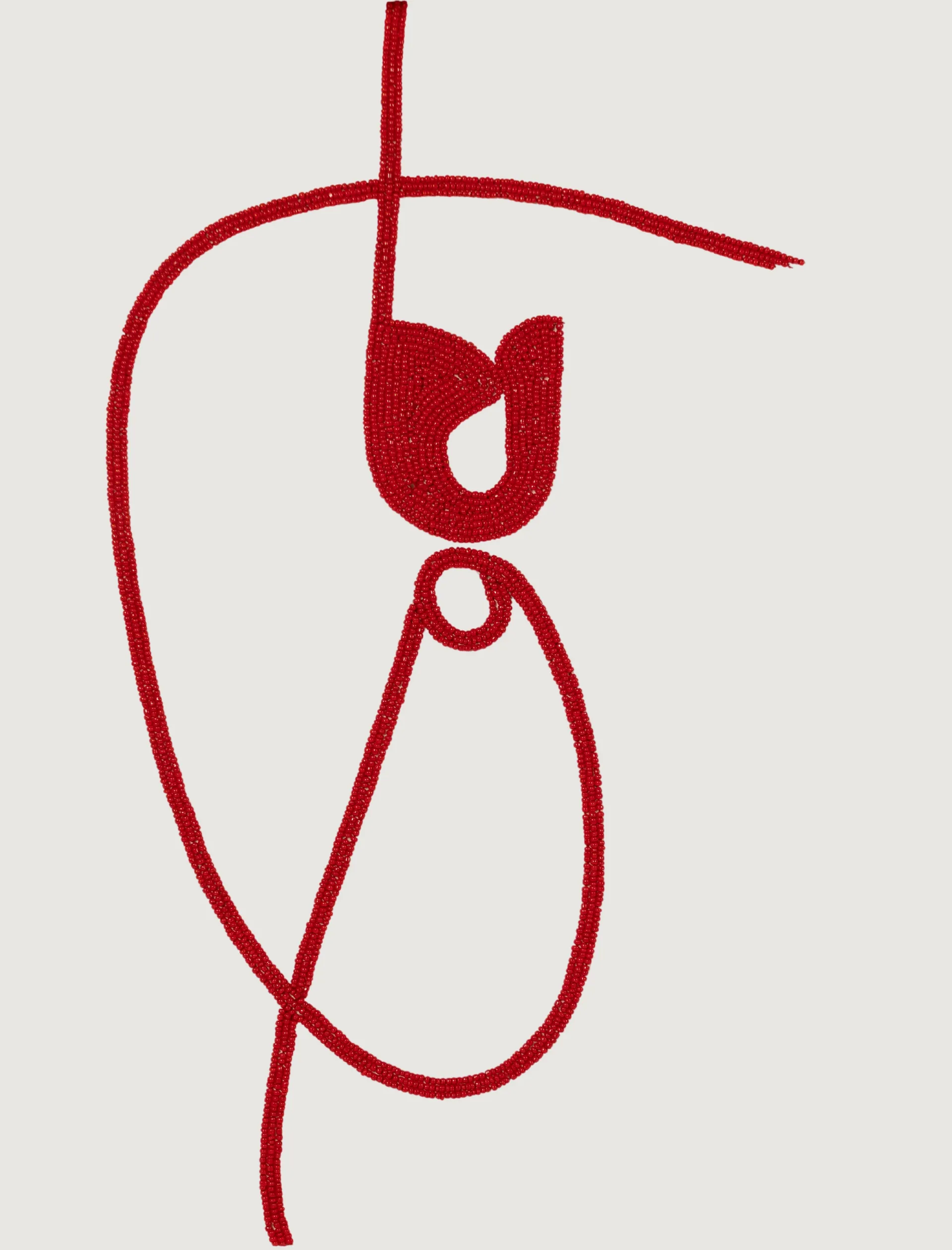 Safety pin, 16 by Anshu Singh - Beaded embroidery on paper