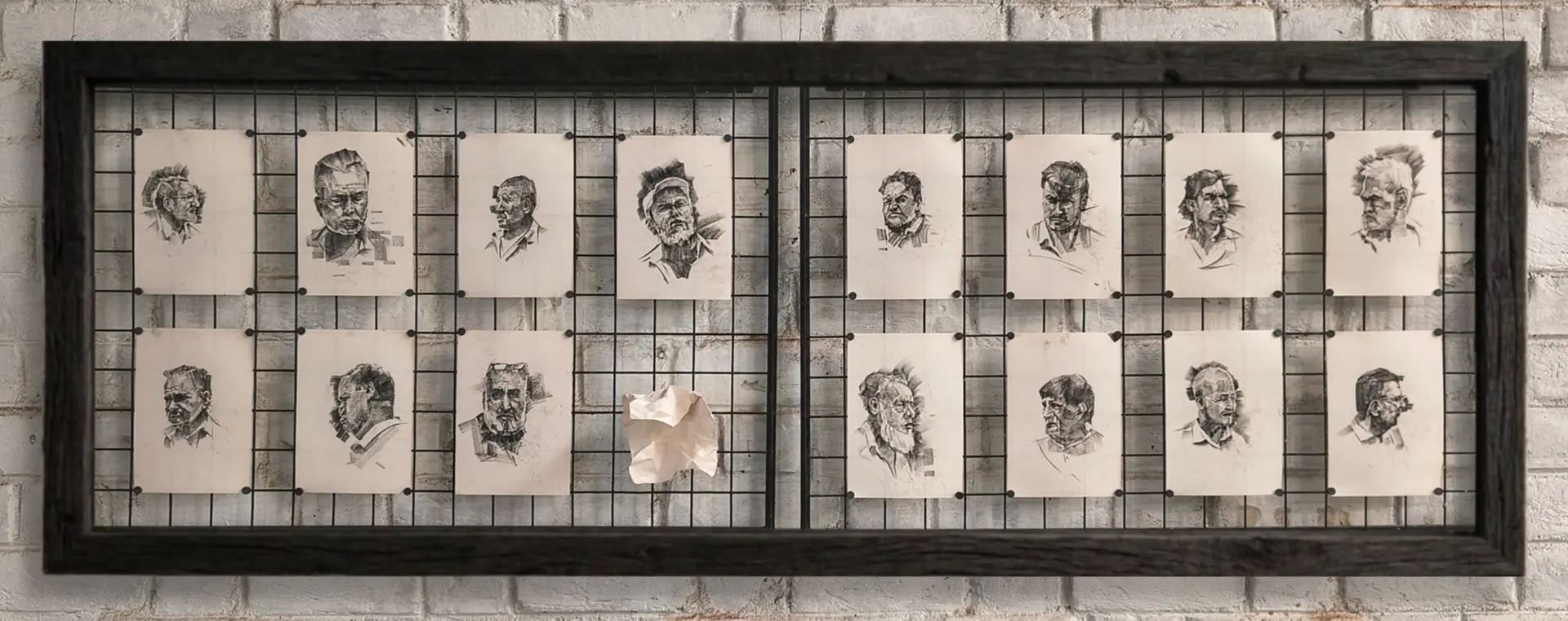 Slice of Life / Ordinary Neighbours  by Dharmesh Prajapati - Charcoal on paper