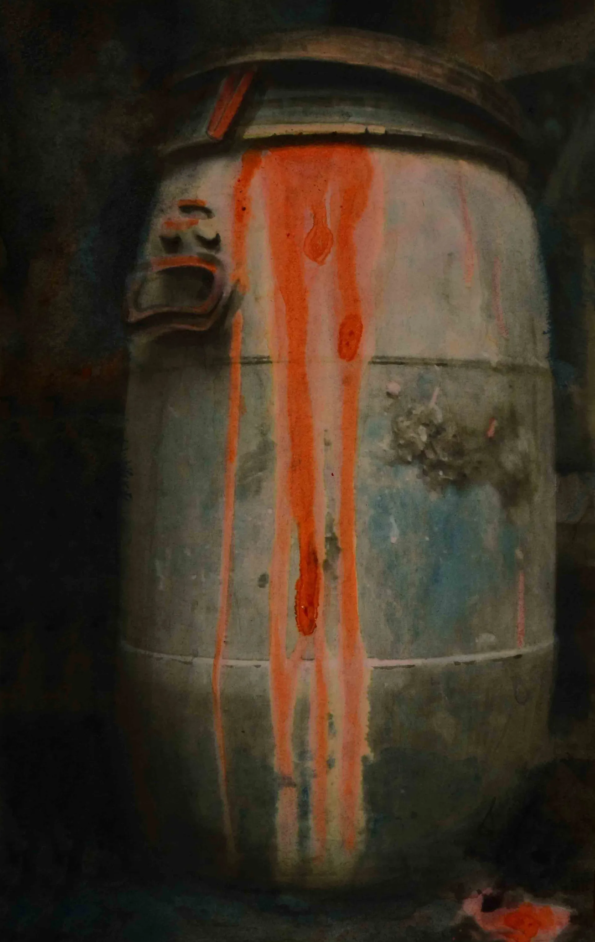 Different types of cry 2 by Sangita Datta - Watercolor and Chinese ink on archival photograph