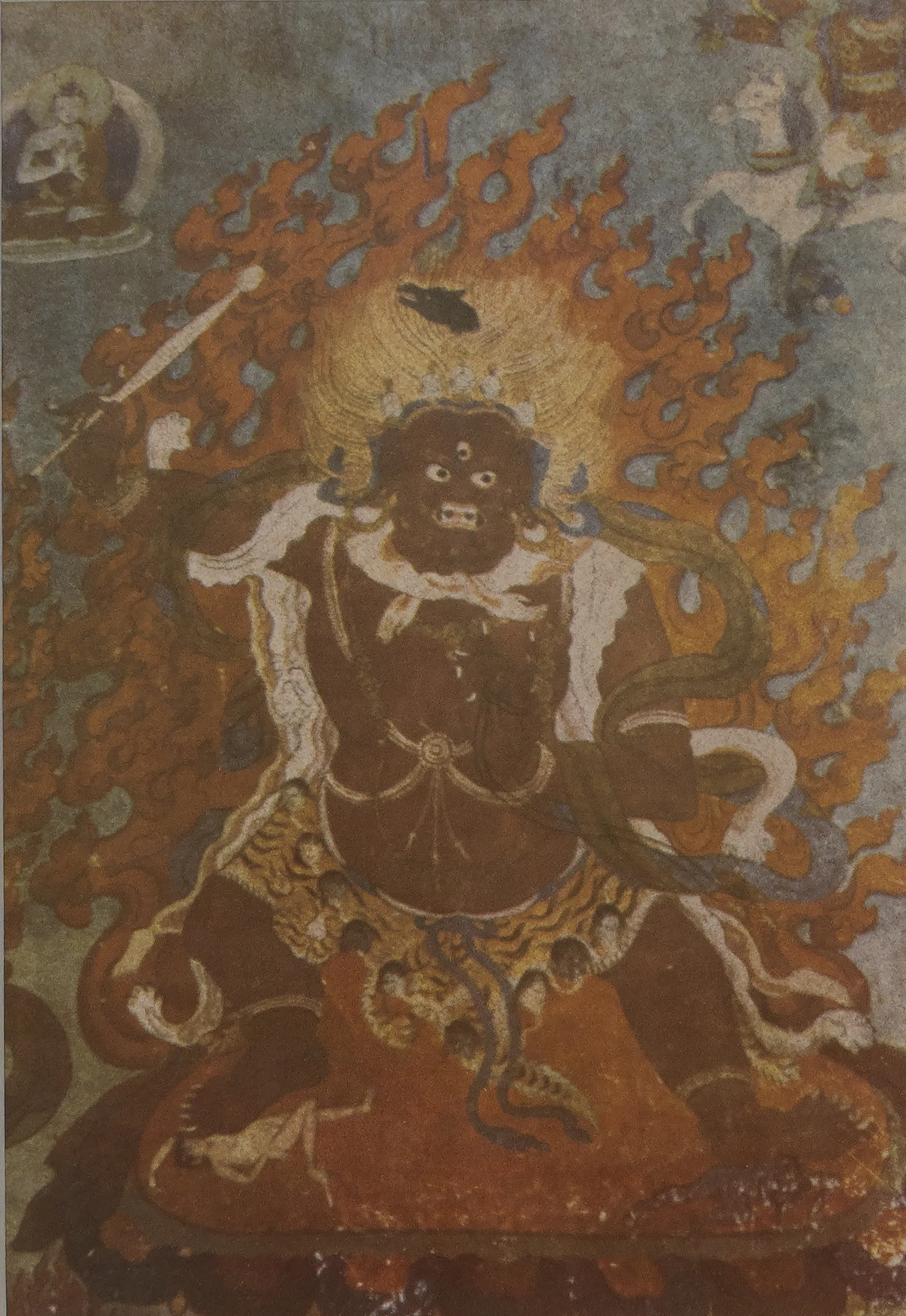 Mahakala - the protector deity by Ayan Biswas - Tri-colour gum bichromate print on Hahnemühle Platinum Rag