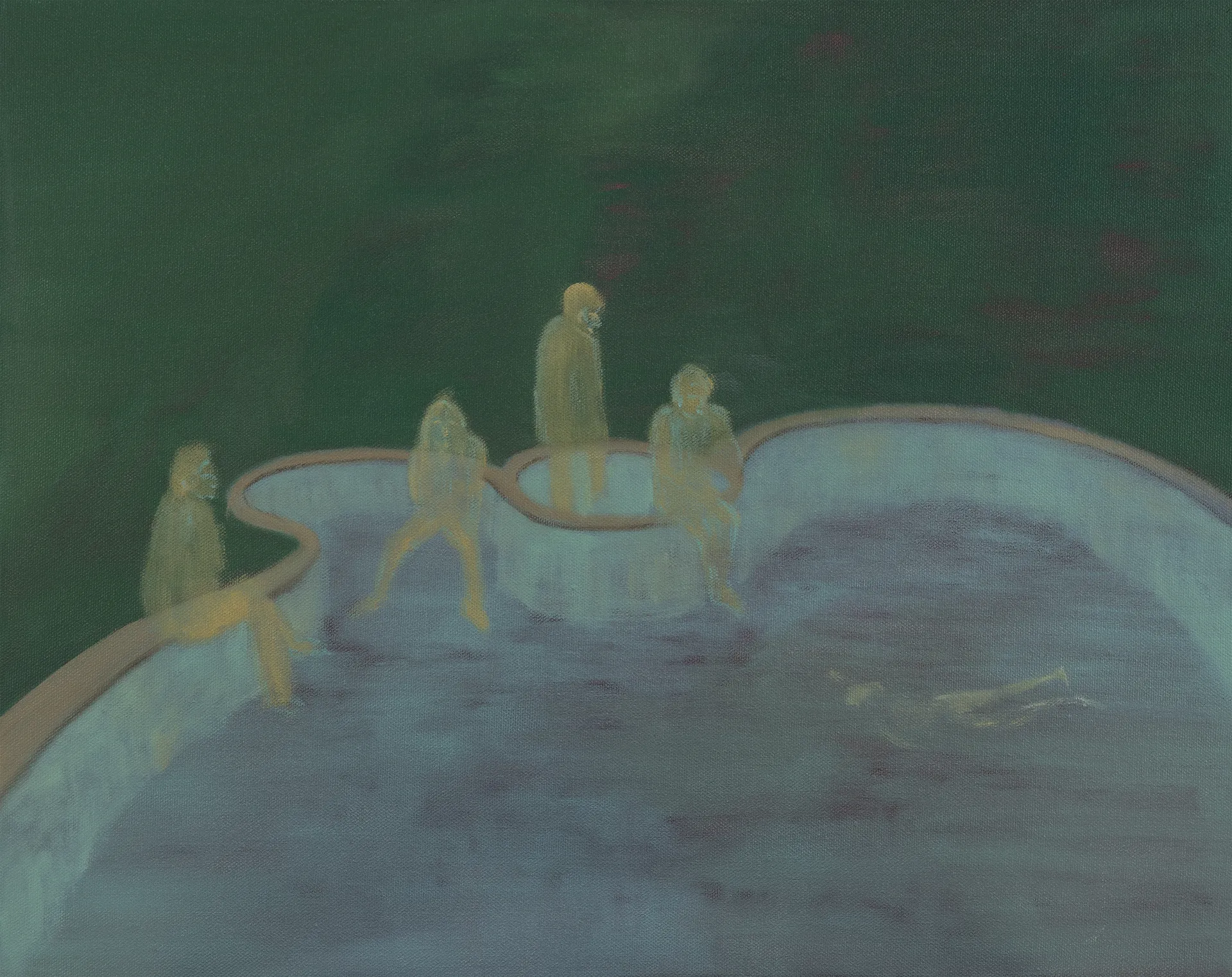Pool party by Jadeja Digvijaysinh Viramdevsinh - Oil on canvas                       