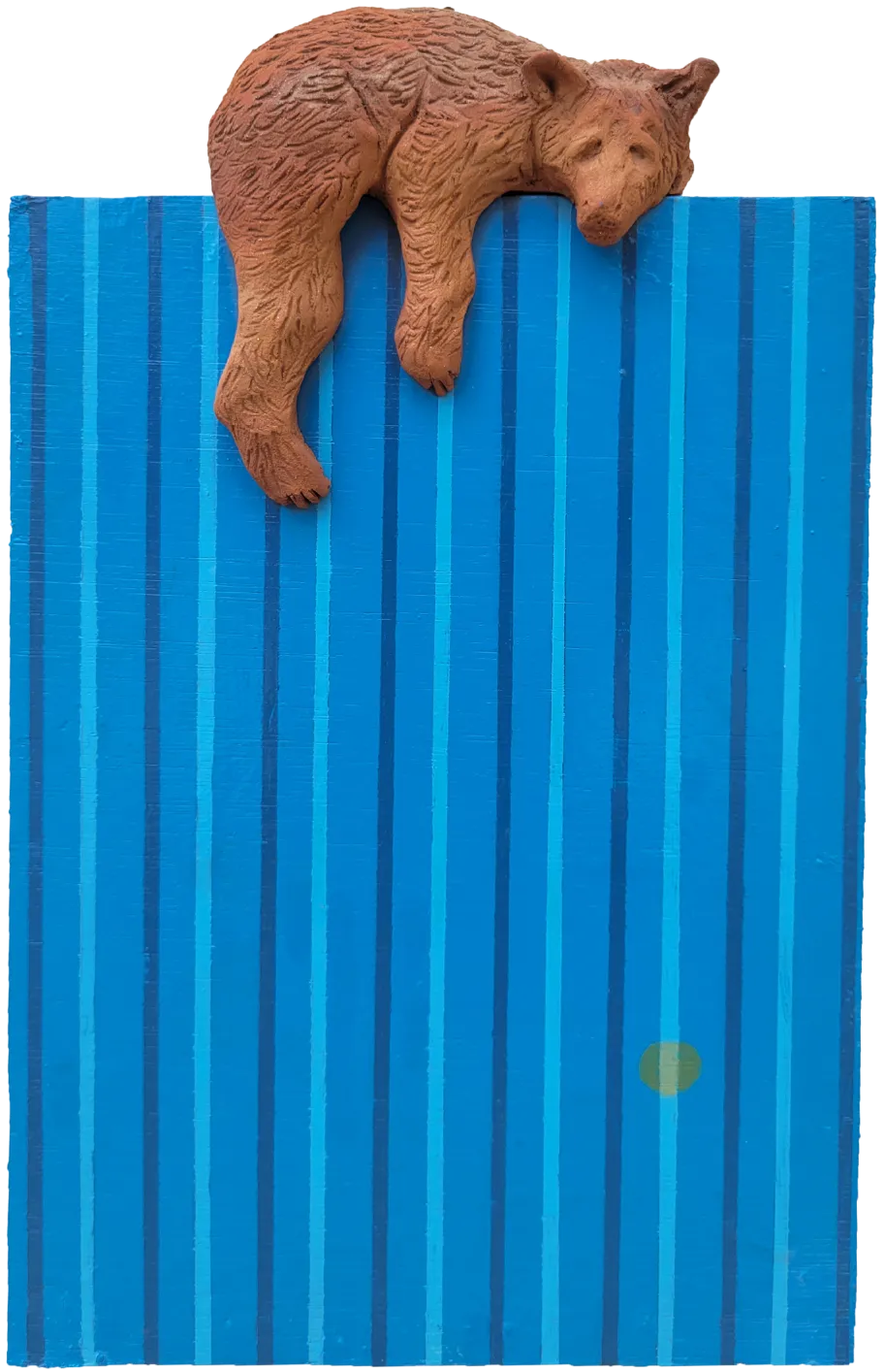 A bear by Deepakk - Enamel and terracotta on board