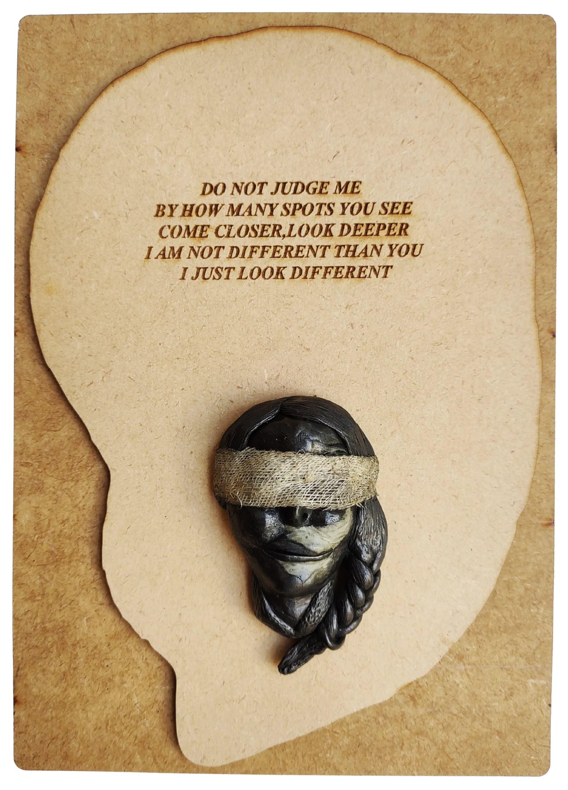 Poetics of face-1, 11 by Preksha Tater - Epoxy compound and mixed media