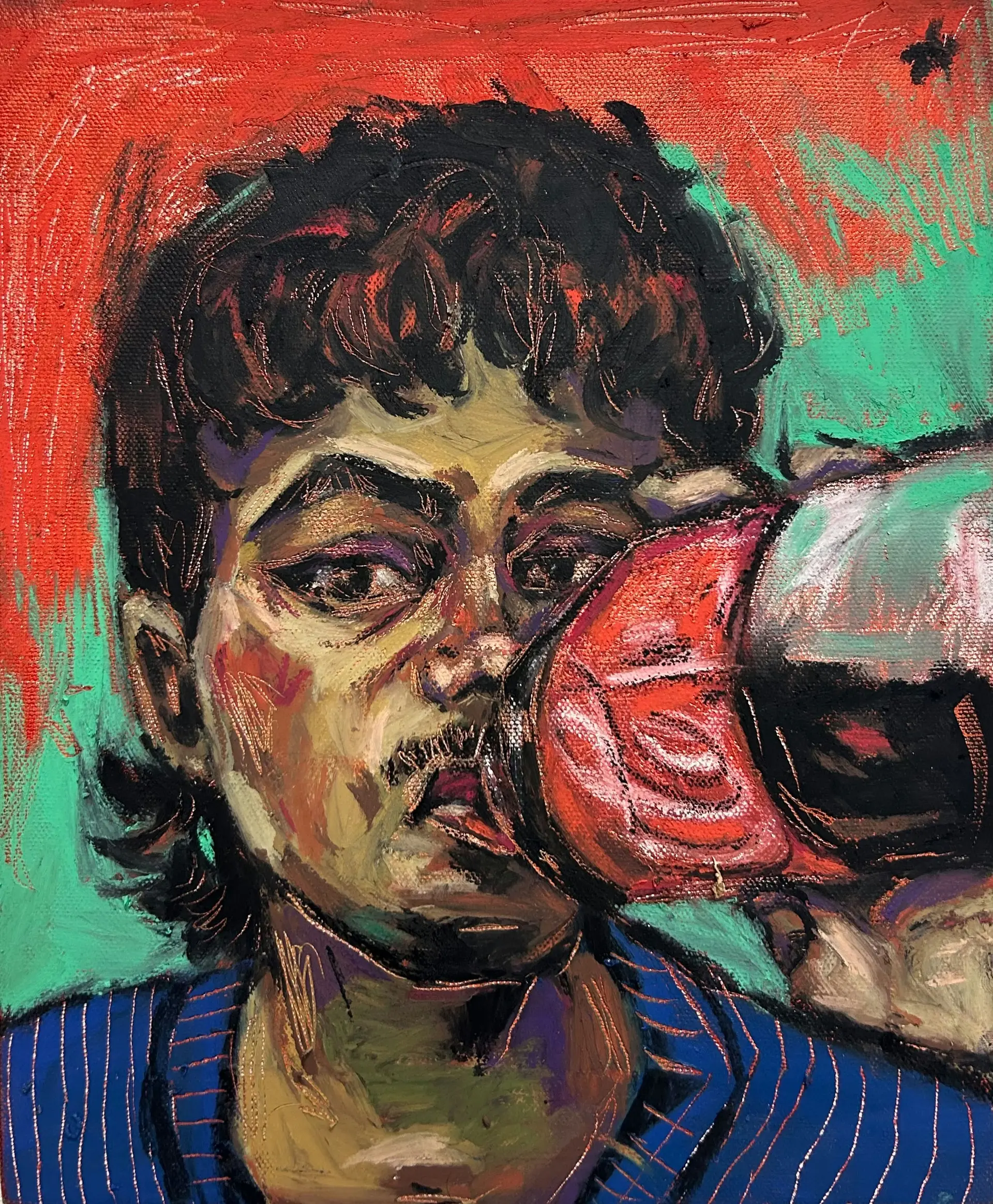 Shivam by Tushar Tanwar - Oil pastel on canvas