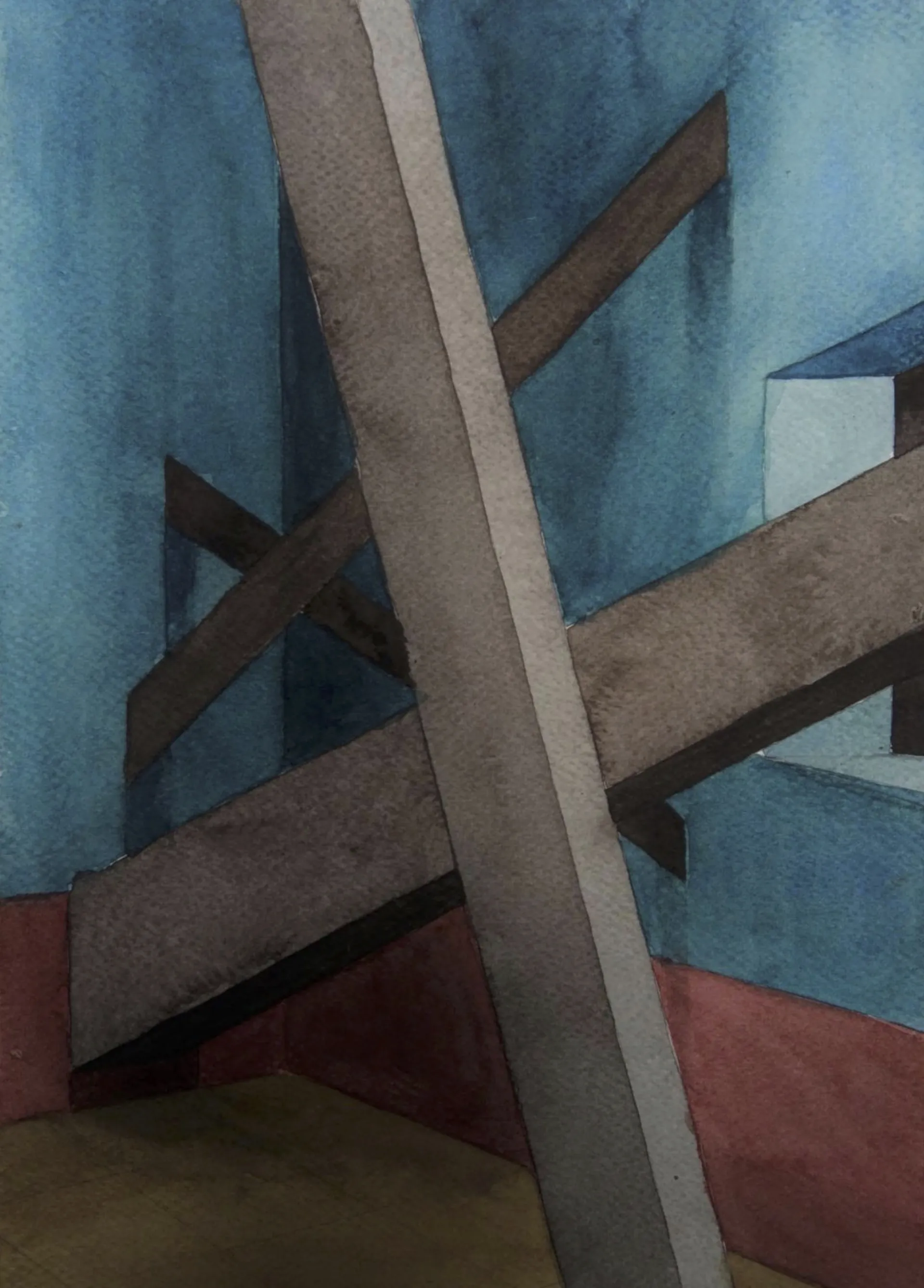 Untitled  by Yallaling Chalawadi - Watercolor on paper