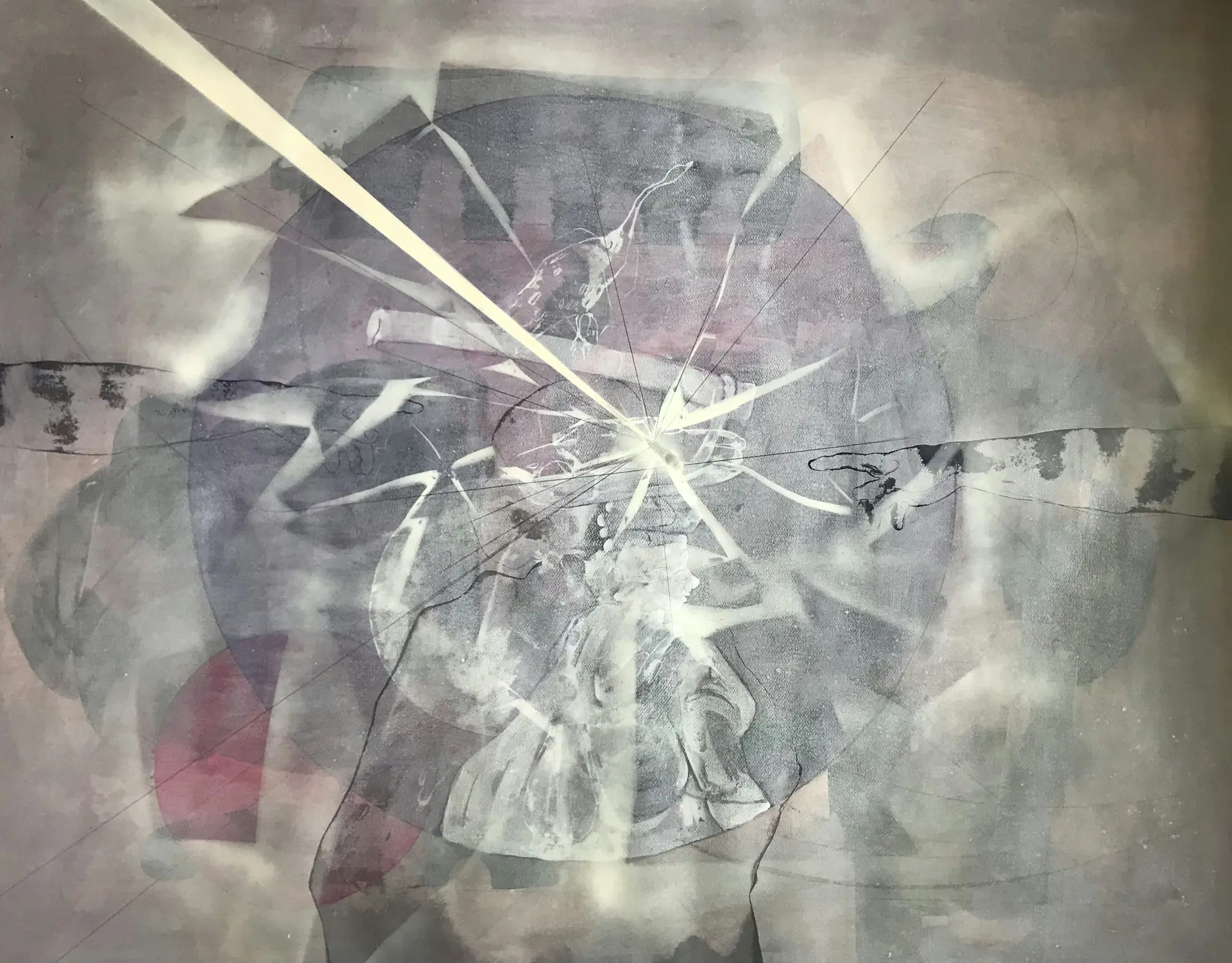 What I could not erase by Tapan Moharana - Mixed media on paper