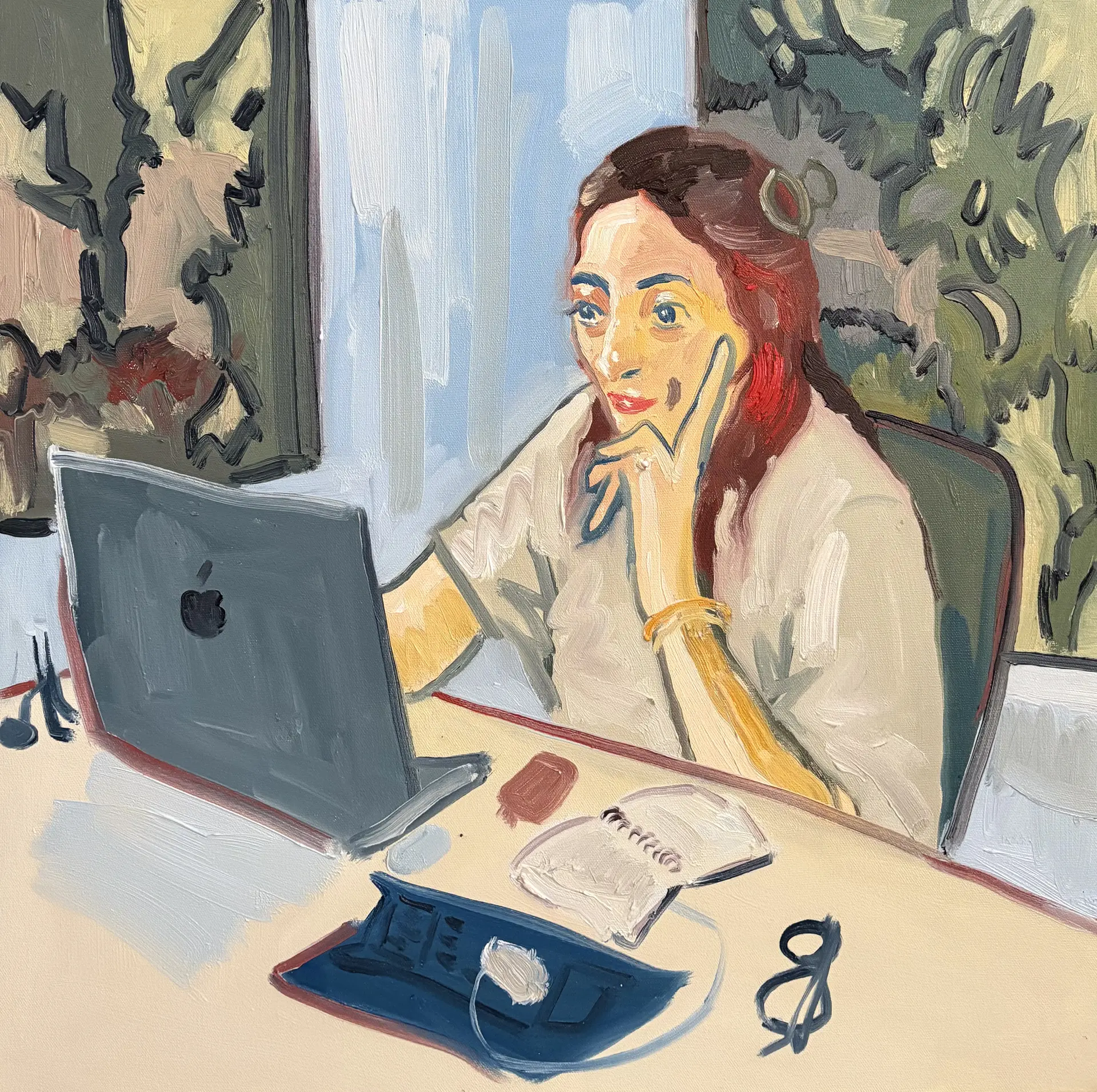 Nikita by Akshit Satyarthi - Oil on canvas