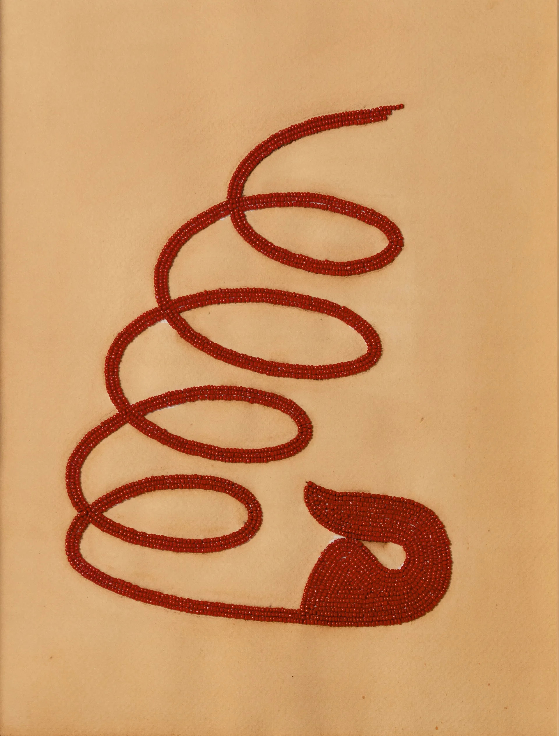 Safety pin II, 1 by Anshu Singh - Beaded embroidery on paper