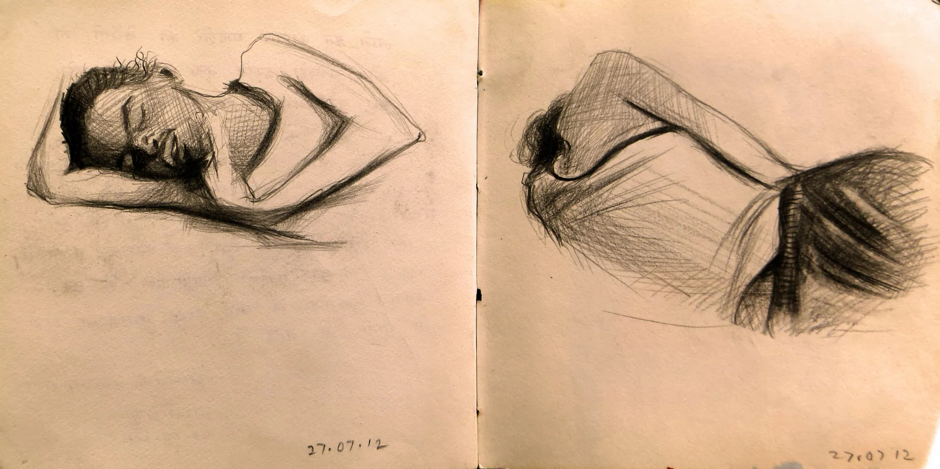 Pages from my diary, 2 by Abhishek Narayan Verma - Digitally developed from the original and archival print on paper
