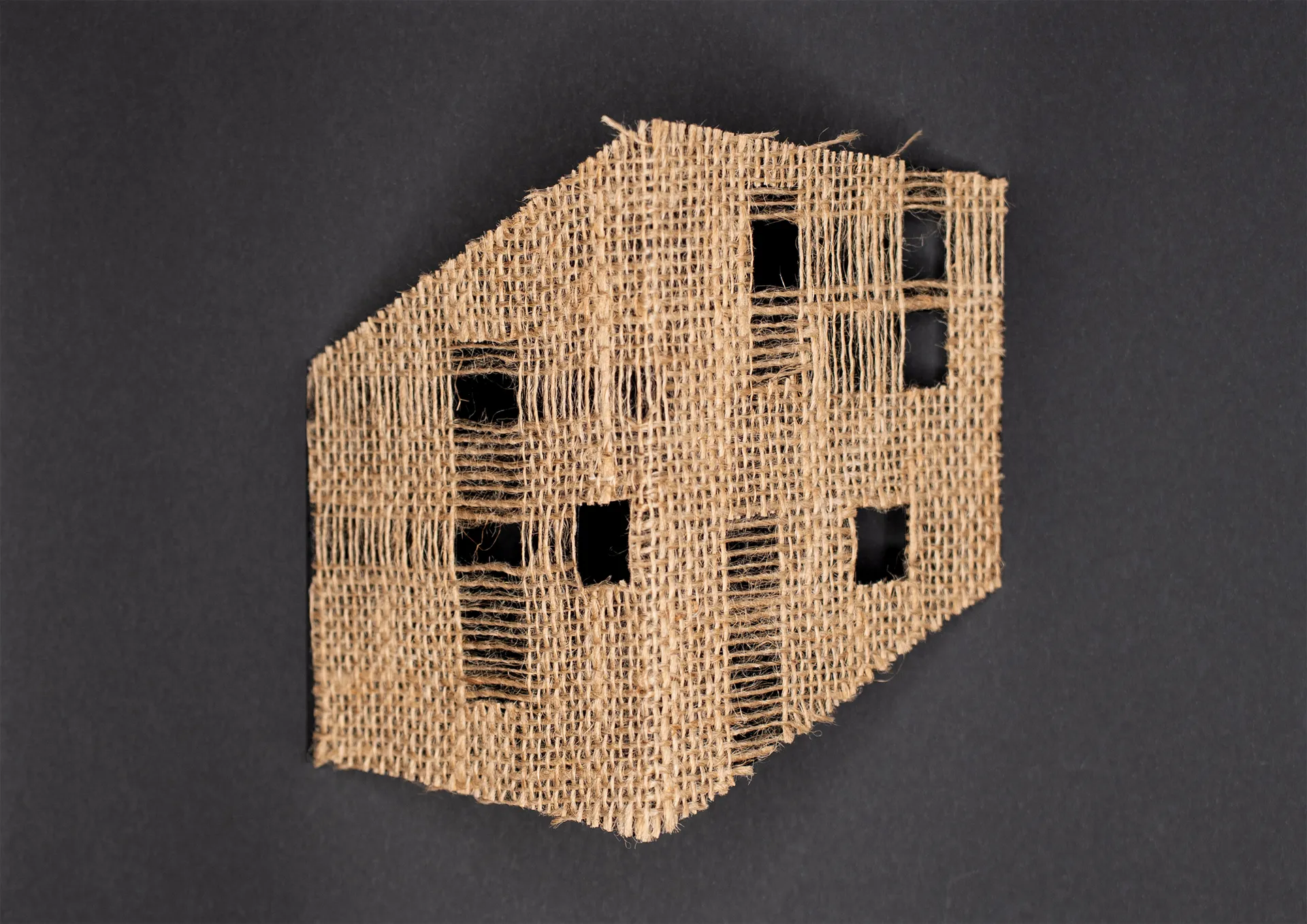 Fold #18, 15 by Urvi Sethna - Jute fabric on paper