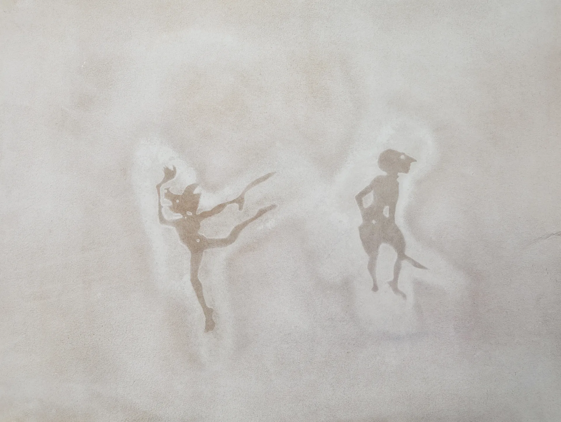 The theatre of Ravan, 2 by Tapan Moharana - Watercolor on paper