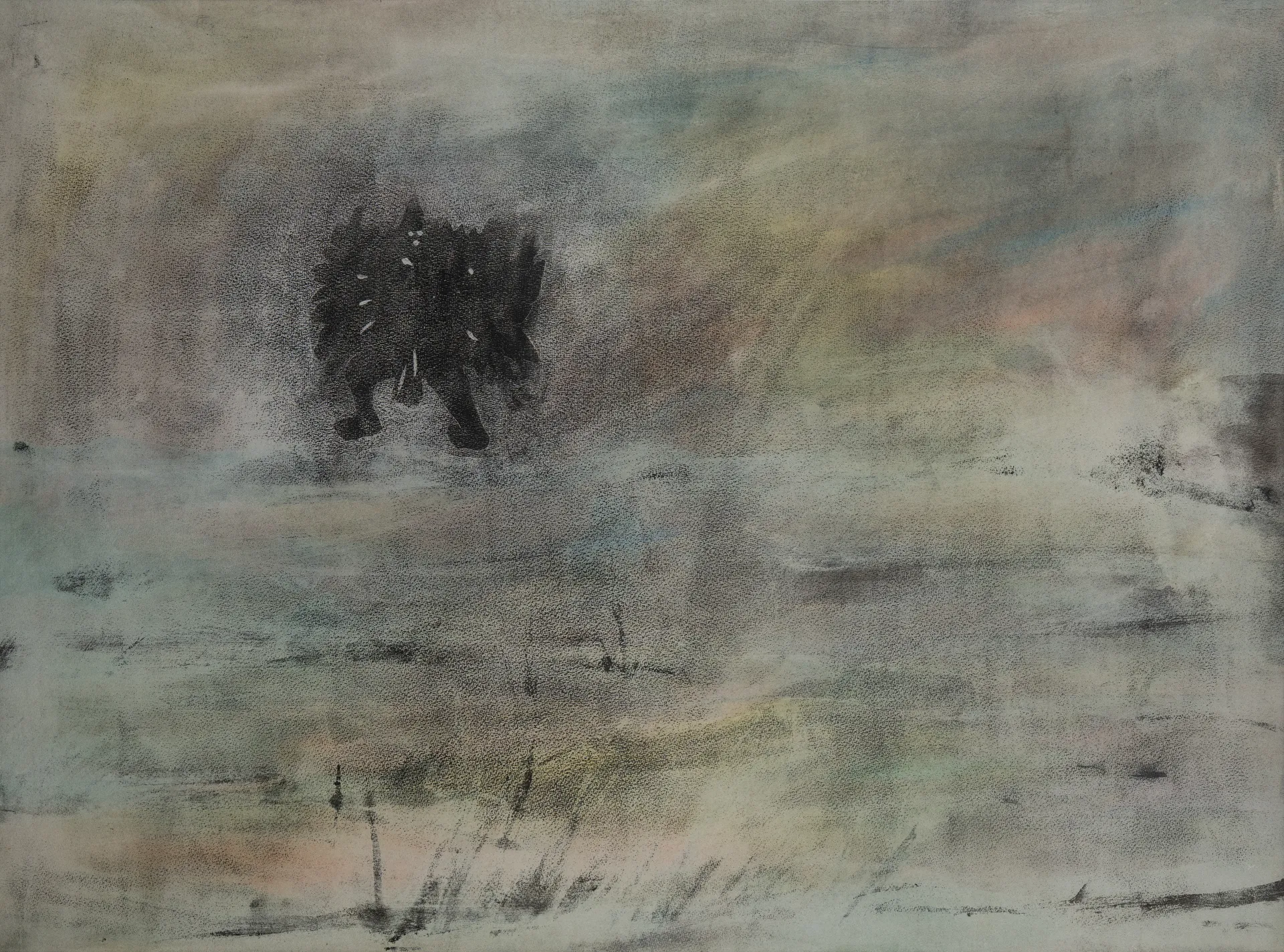 Ravan by Tapan Moharana - Mixed media on paper