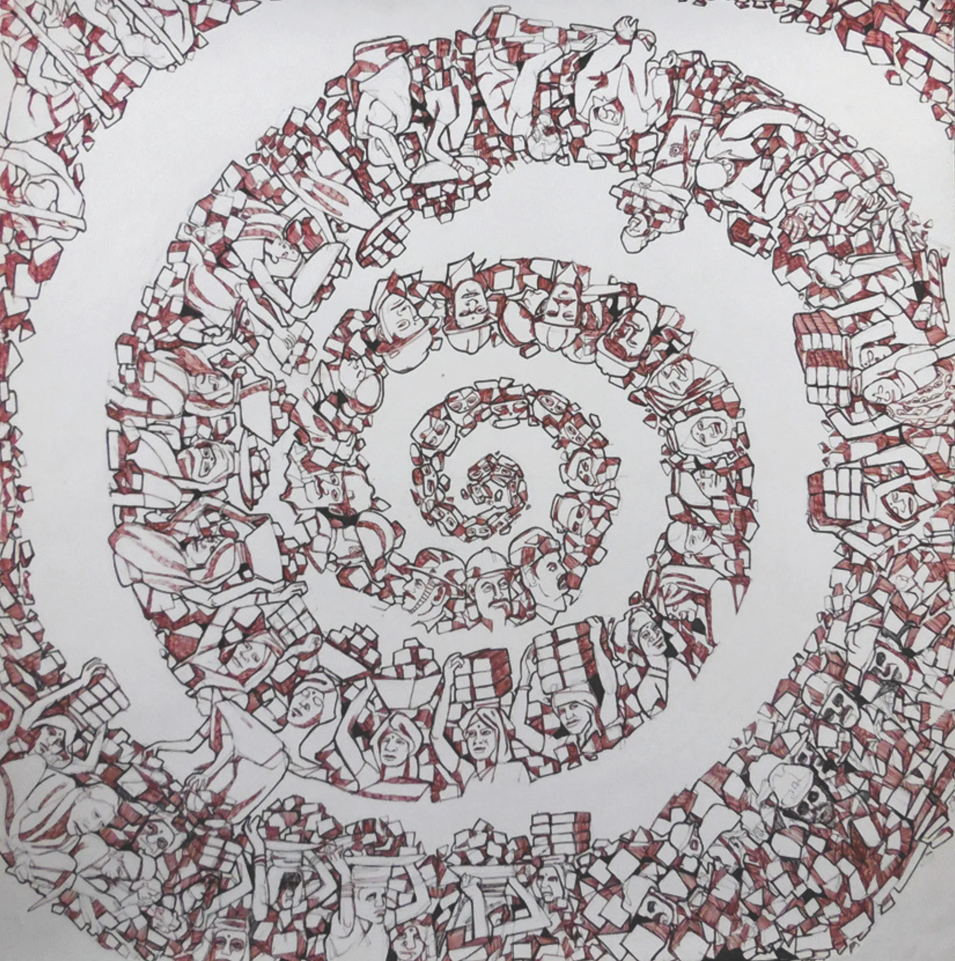 Suli (whirlpool) by Prasad KV - Oil pastel on paper