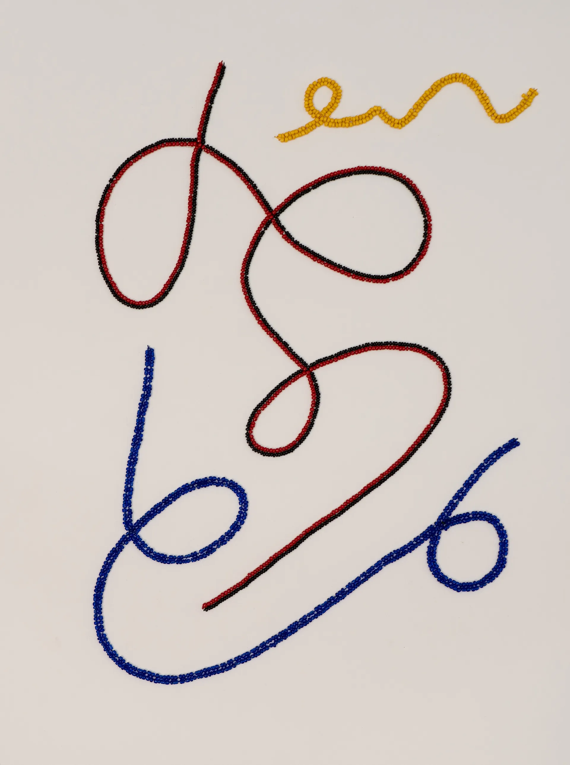Threads of life 5 (set of 8) by Anshu Singh - Beaded embroidery on paper