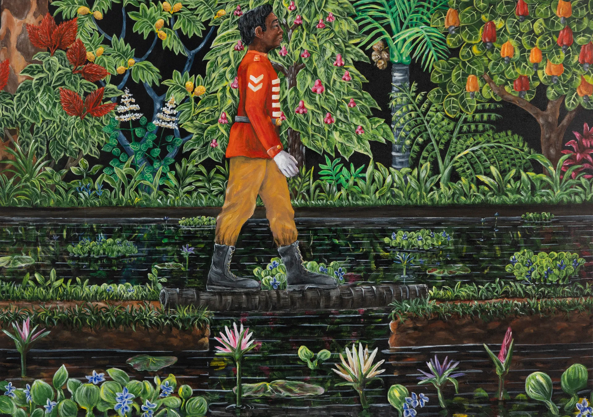 First walk by Sreeju Radhakrishnan - Acrylic on canvas