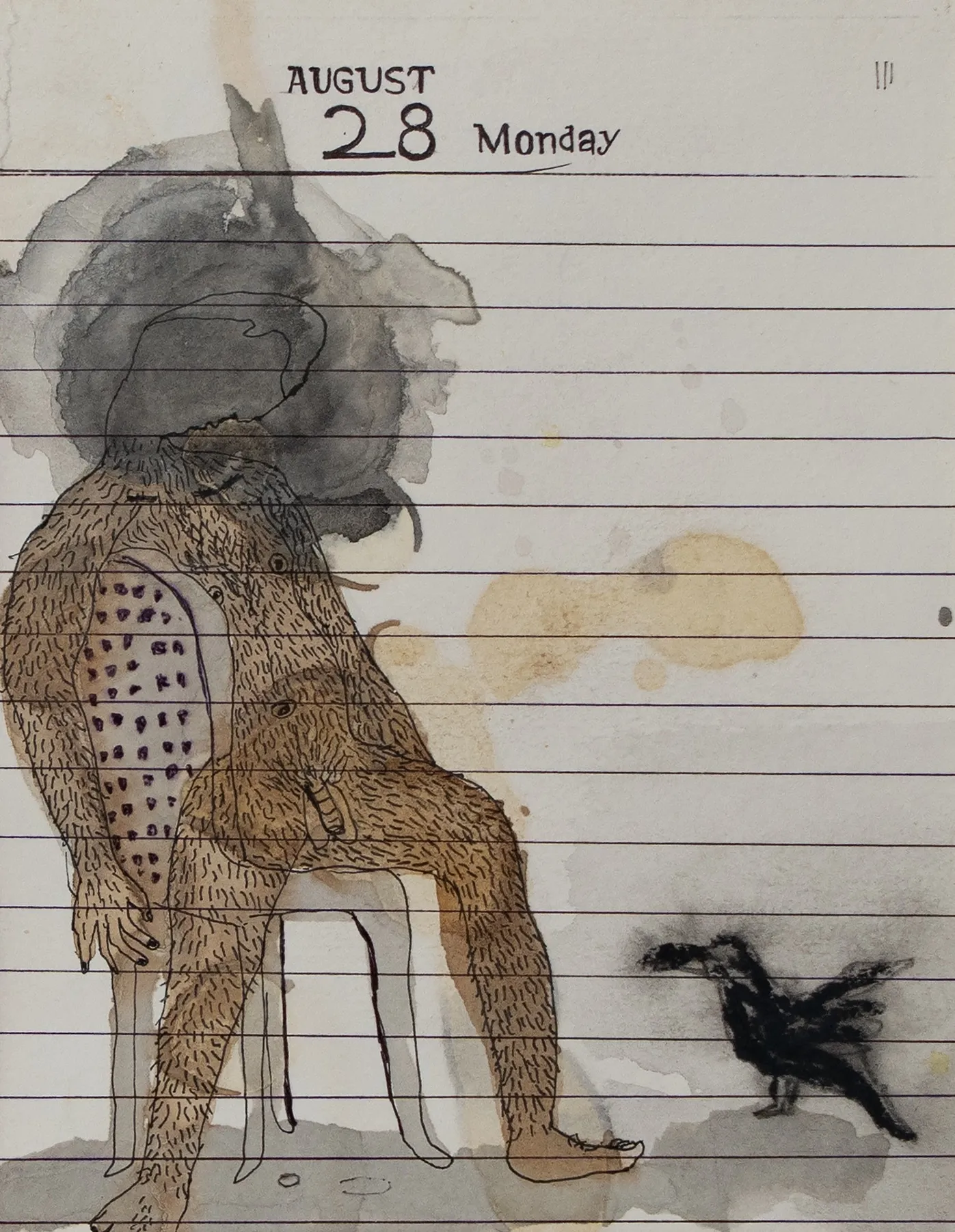Fear of existence, 10 by Suvendu Bhandari - Mixed media