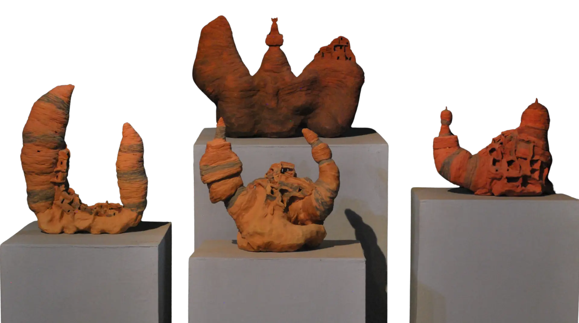 Pearls of terrains lll  by Urgain Zawa - Terracotta