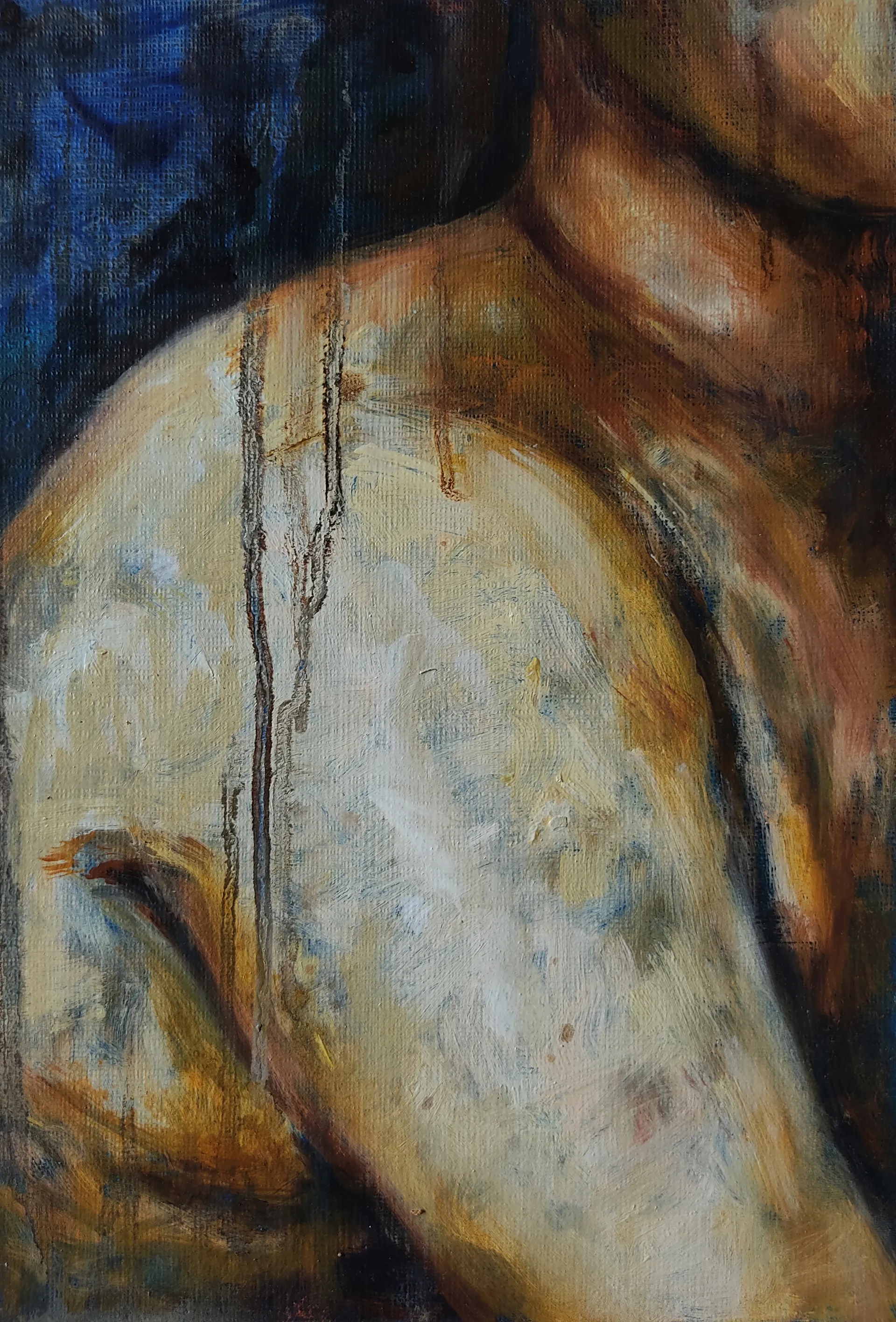 Shiva in me, 3 by Riyanka Das - Oil on paper