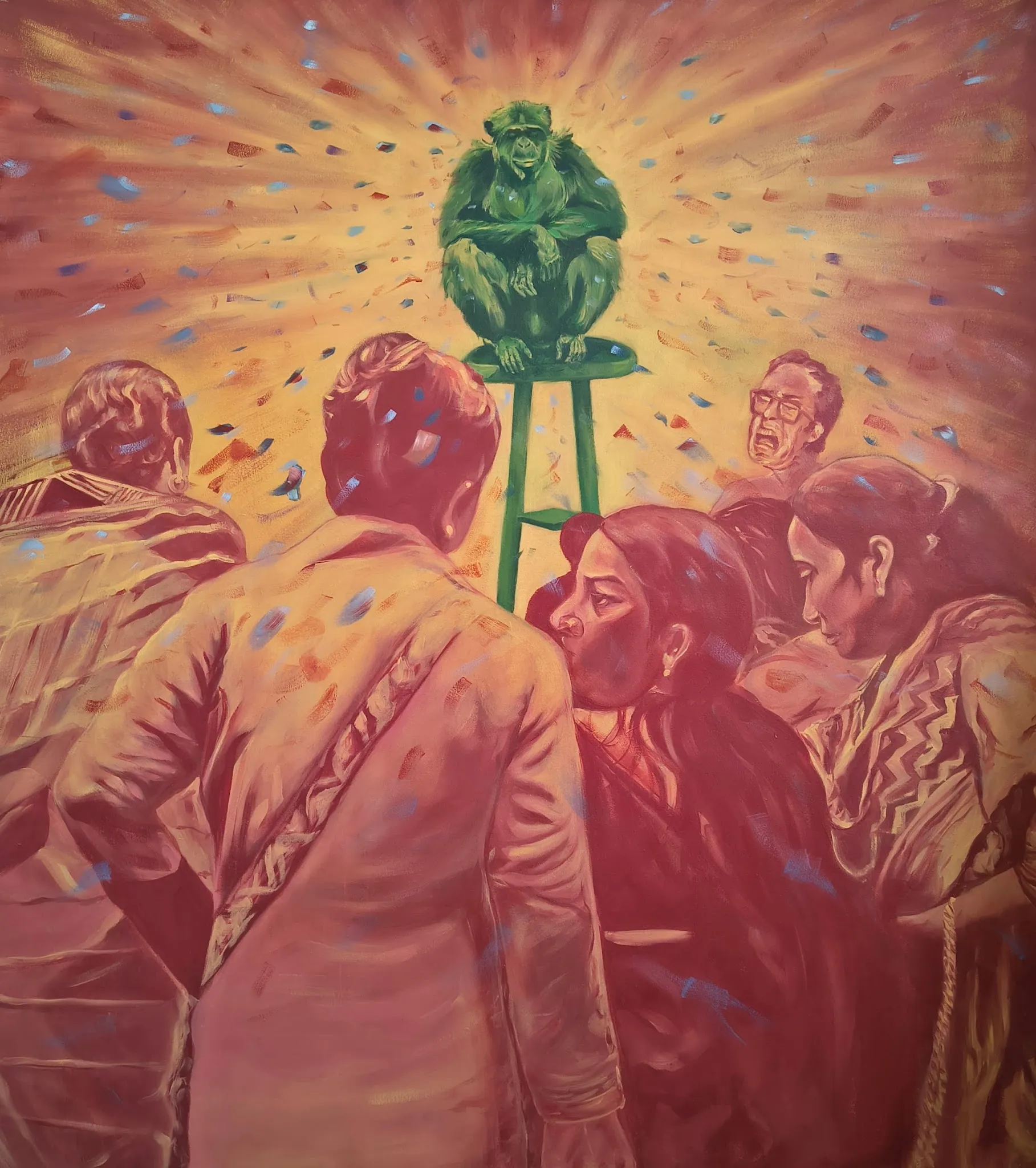 Chappan bhog by Anurag Paul - Oil on linen