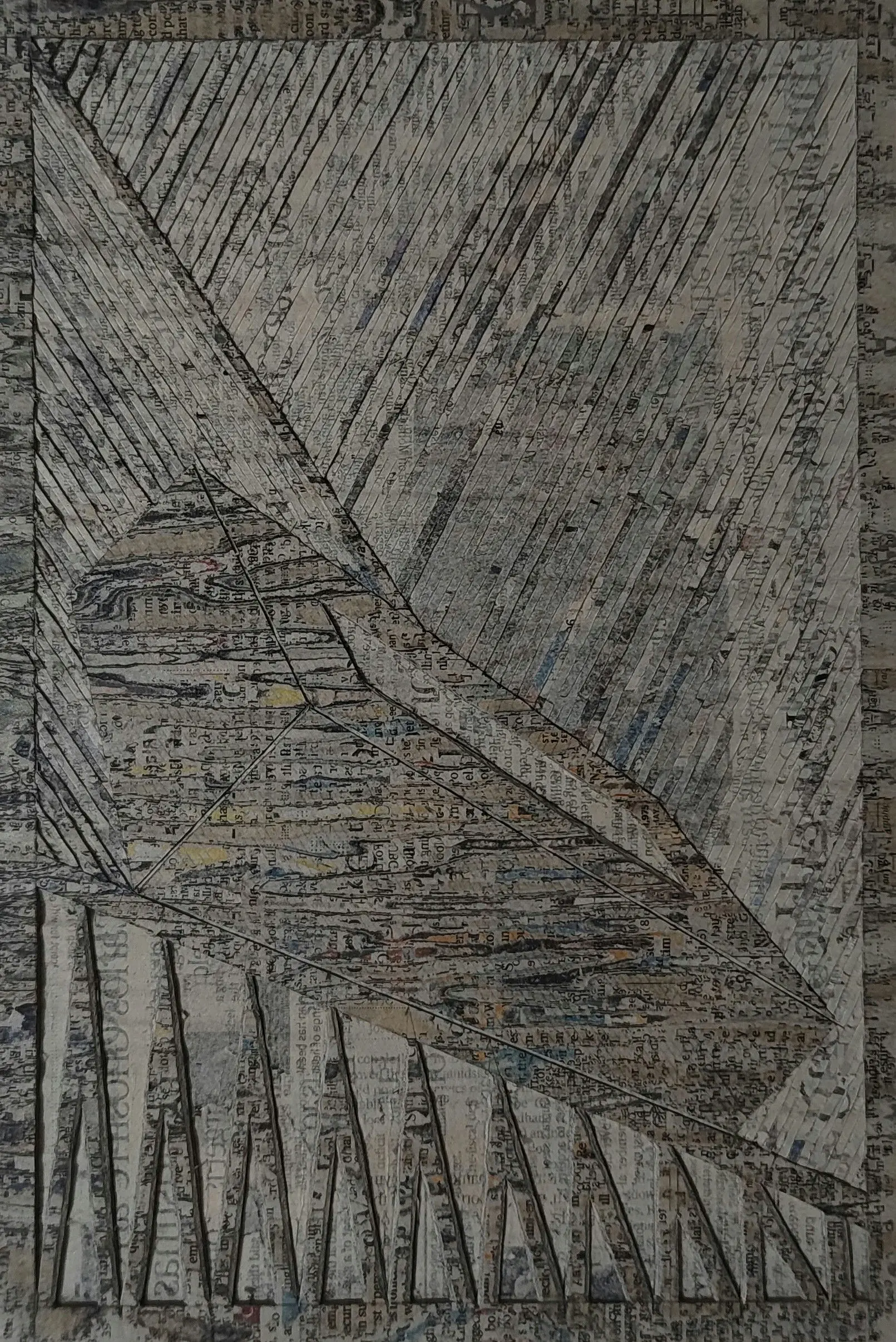 Confrontation of comfort, 2 by Shiv Kumar - Collected newspaper, plate (engraving)