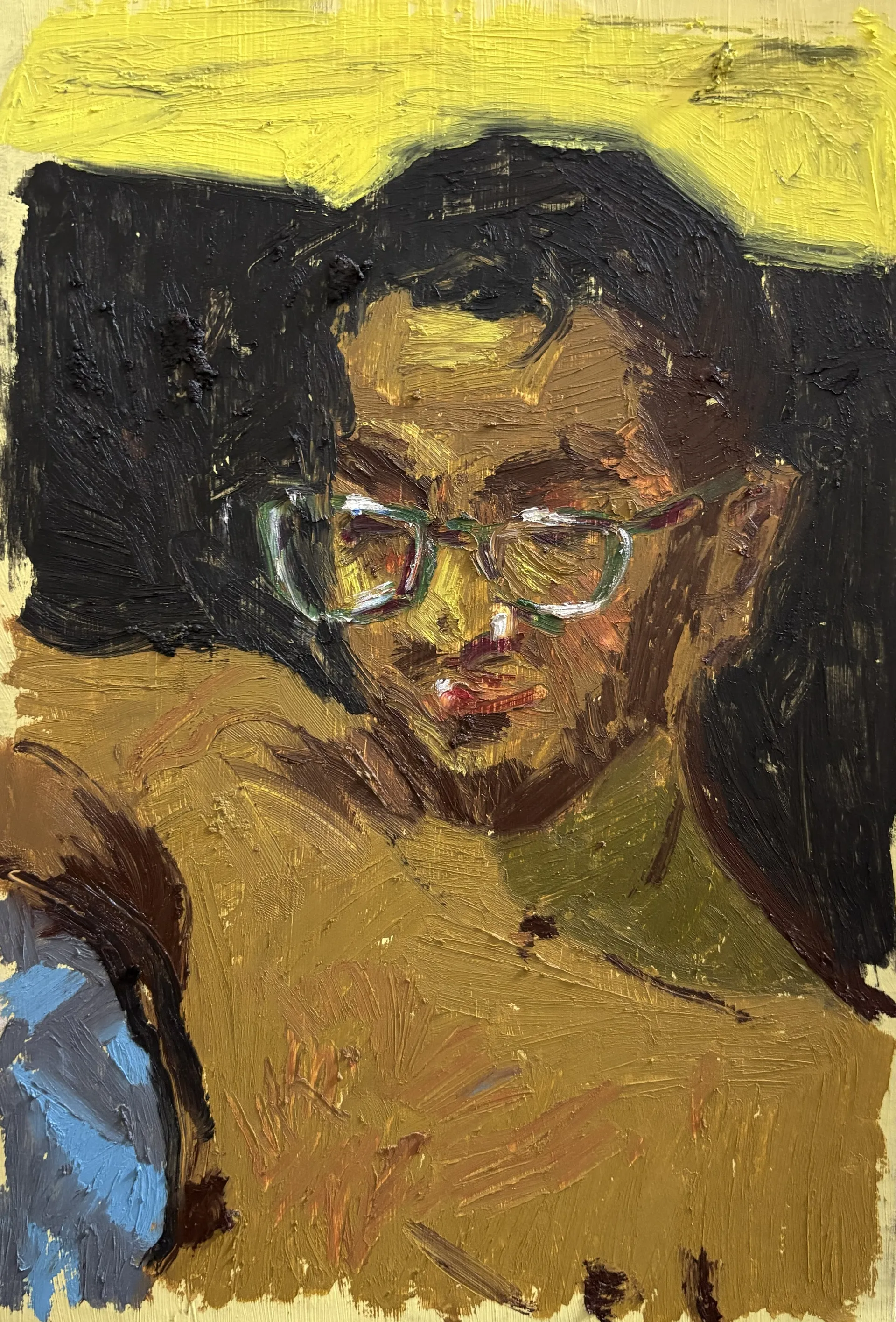 Yash by Akshit Satyarthi - Oil pastels on mount board