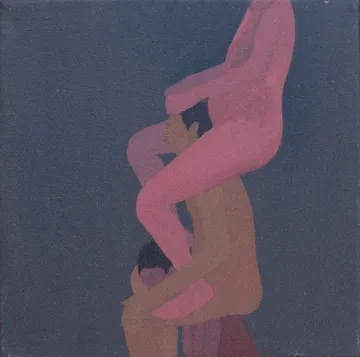 Beneath the gaze, 12 by Moni Kumari - Acrylic on canvas