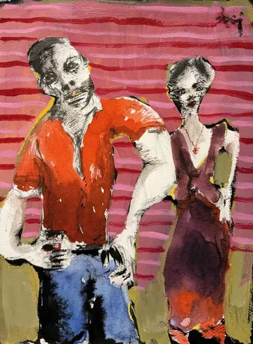 Vanity by Aditiya Singh - Acrylic and ink on paper