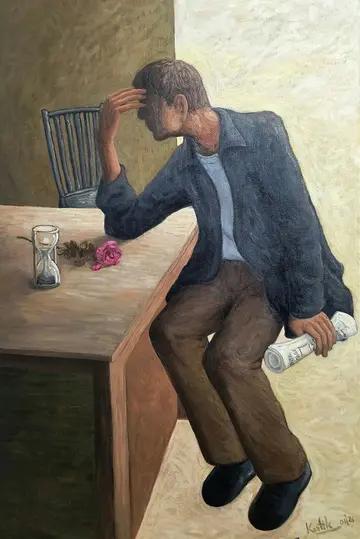Chaotic silence by Kartik Tripathi - Oil on canvas