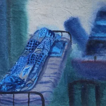 Asleep or dead by Diya Mehta - Acrylic on canvas