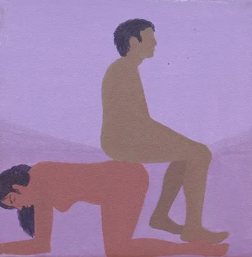 Beneath the gaze, 18 by Moni Kumari - Acrylic on canvas