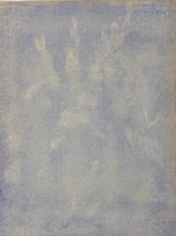 Floral in blue by Shazia Nabeel - Oil and acrylic on paper