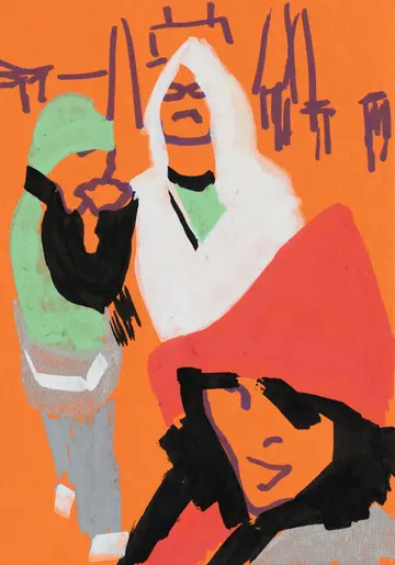 Dhai kilo maut by Akshit Satyarthi - Acrylic markers and pen on paper
