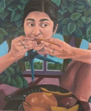 Kaam daam by Tan Sen - Acrylic on canvas 