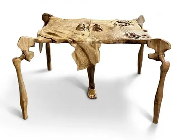 Hand of time by Harmeet Rattan - Ash wood (wood carving)