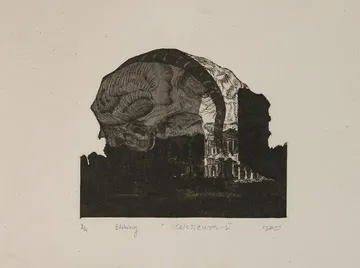 Colosseum 2 by Akbar Ali Sunasara - Etching