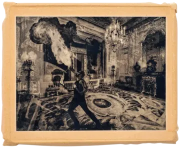 Black stars are shining very bright - VII, 10 by Abhishek Narayan Verma - Etching print printed on dental plaster