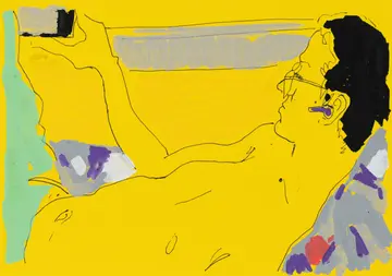 Untitled by Akshit Satyarthi - Acrylic markers and pen on paper