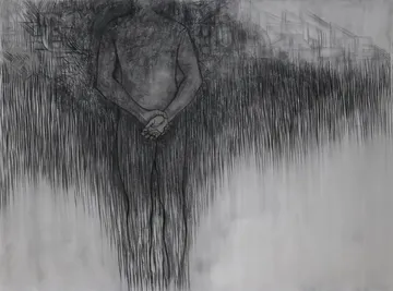 Persistence, 1 by Victor Hazra - Charcoal on paper 