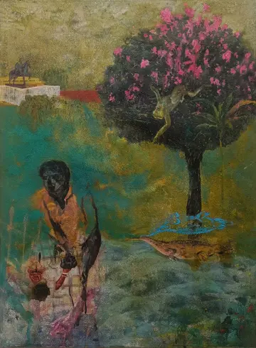 Stalker by Abhrajit Kundu - Acrylic on paper