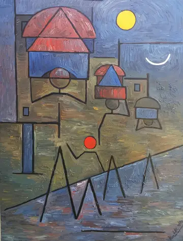 A Covid day by Kartik Tripathi - Acrylic on canvas