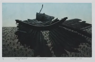 Landscape by Khokan Giri - Etching & aquatint
