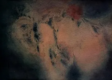 Aperture, release, relieve – III by Sangita Datta - Watercolor on acid-free handmade paper