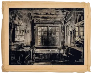 Black stars are shining very bright - VII, 11 by Abhishek Narayan Verma - Etching print printed on dental plaster