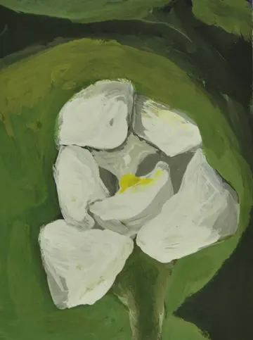 White weed by Rishma Mariya Johnson - Acrylic emulsion on canvas