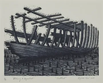 Untitled by Khokan Giri - Etching & aquatint