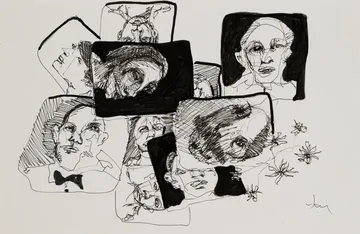 Not on the same page by Aditiya Singh - Ink on paper