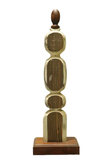 Pillar by Ashwam S. Salokhe - Compressed wood and acrylic color