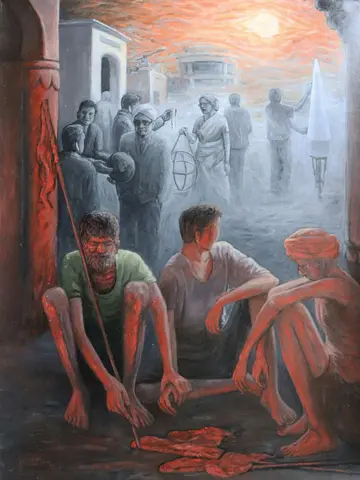 Forbidden curiosity by Kartik Tripathi - Acrylic on canvas