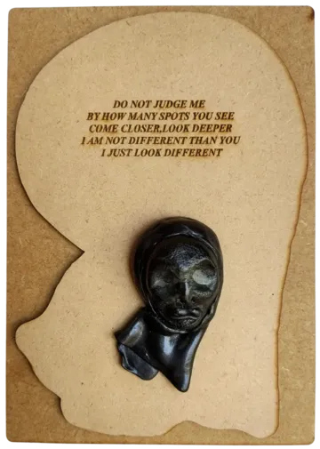 Poetics of face-1, 8 by Preksha Tater - Epoxy compound and mixed media